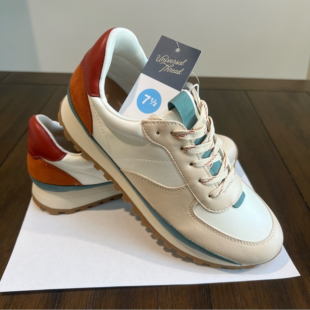 NWT Universal Thread Maria Sneakers Shoes Ivory Multicolored 7.5 Women’s